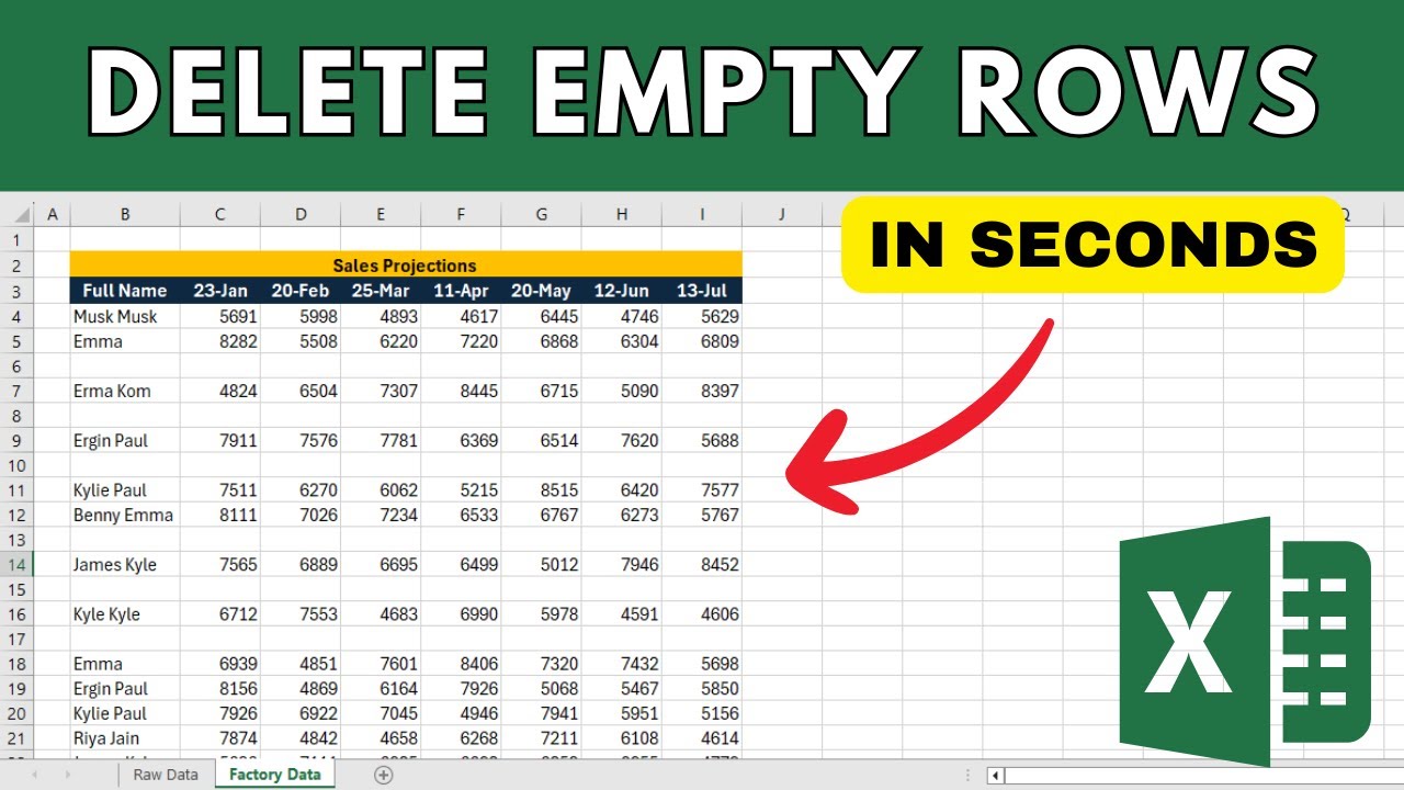 Remove Empty Rows in Seconds 🤯 | Excel Job Interview Question - YouTube