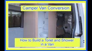 How to - build a wet room in a VW Crafter van with a Shower - Thetford toilet -and Tip Up Hand basin