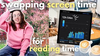 swapping my screen time for reading for a week | READING VLOG