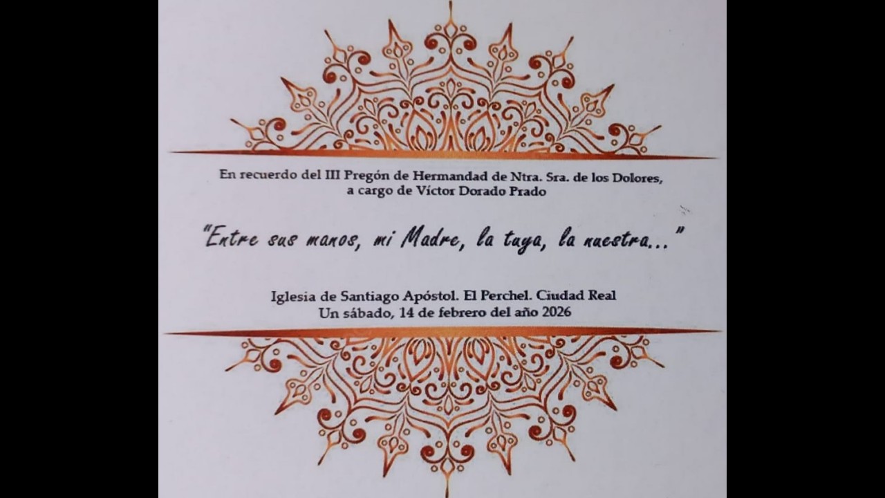 PRESENTACIÓN DEL CARTEL OFICIAL DE LA SEMANA SANTA 2026 - III PREGÓN DE LA HERMANDAD.