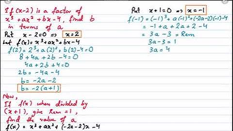 A Level Math - O Level Add Math - Remainder Factor Theorem - Lecture 4 by Sir Ahsan Abdullah Patel