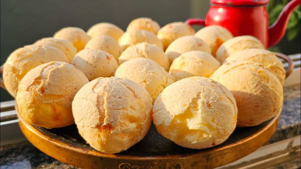PÃO DE QUEIJO COM POLVILHO DOCE- NÃO MURCHA 