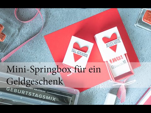 Mini-Springbox für ein Geldgeschenk