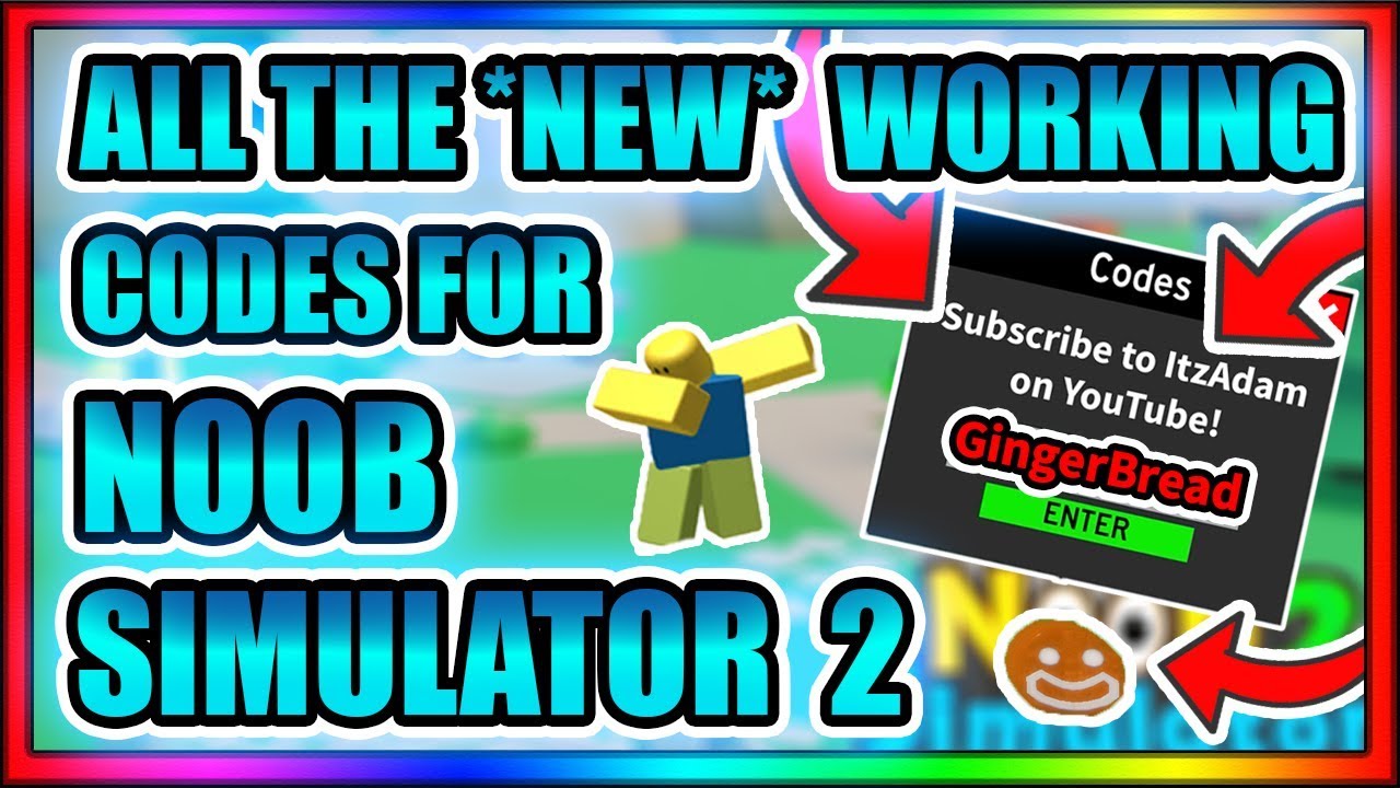  JAN 2020 ALL CODES FOR NOOB SIM 2 YouTube