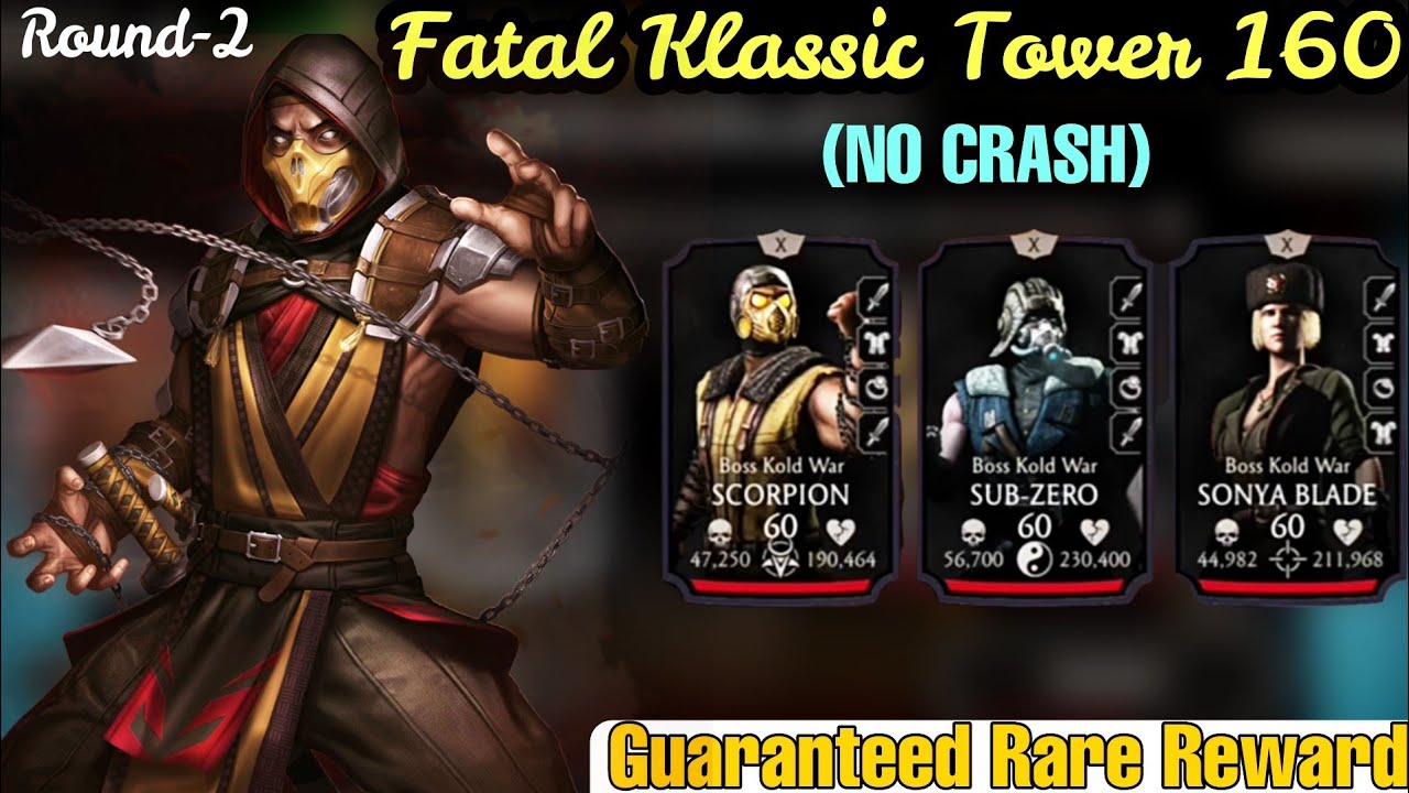 Klassic Tower Bosses Fatal 160 & Hard Battles 145,150,154 Fight + Reward