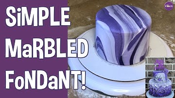 Marbled Fondant Cake...Simple Technique That Looks So Cool!