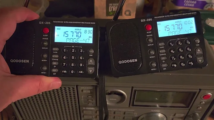 Qodosen DX-286 Radio Slovakia via WRMI 15770 kHz Shortwave in English telescopic antenna