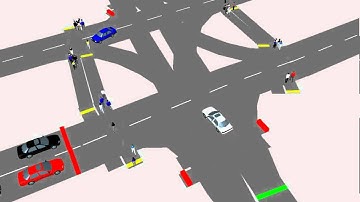 Implemented Two Stage Pedestrian Crossing on Huntington Ave VISSIM Simulation Model