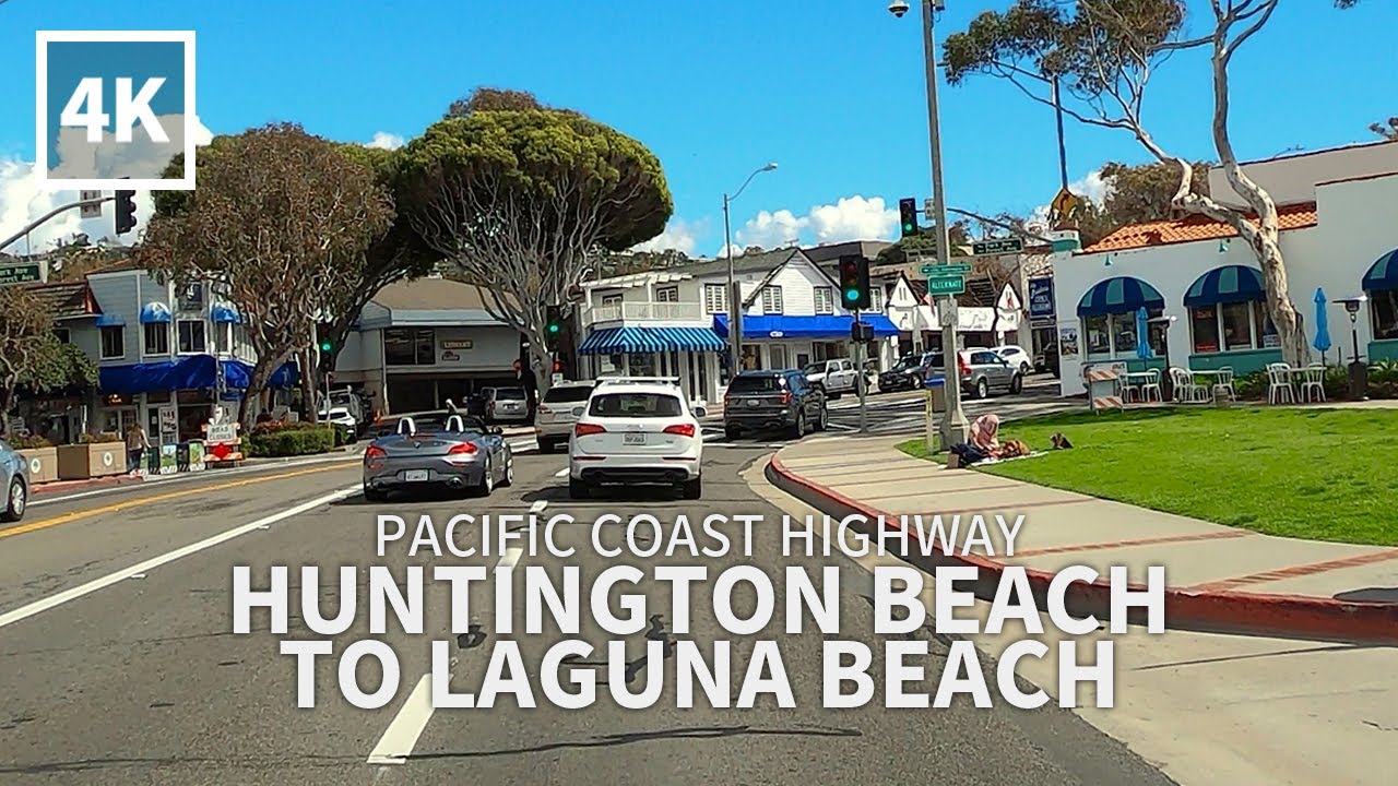 [4K] Driving Huntington Beach to Newport Beach to Laguna Beach, Pacific Coast Highway, California