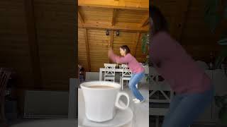 Jumping Into My Morning Coffee😁☀️☕️#shorts