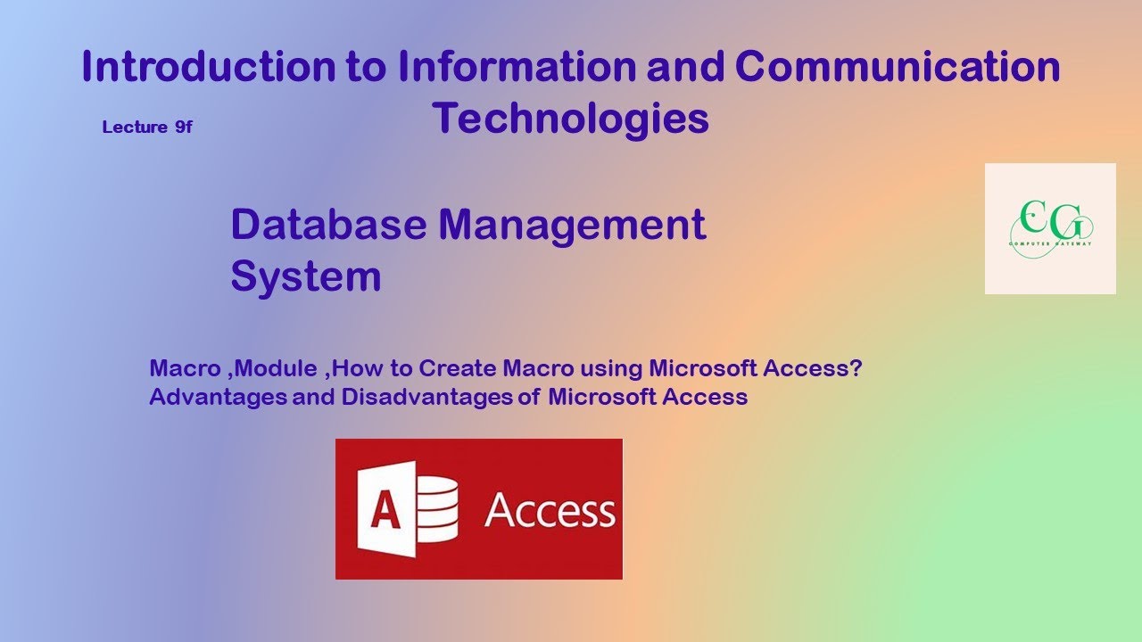 Macro in Microsoft Access - YouTube