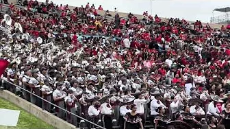09-27-2025 The Pride of New Mexico. The New Mexico State Marching Band play their stand cheers.