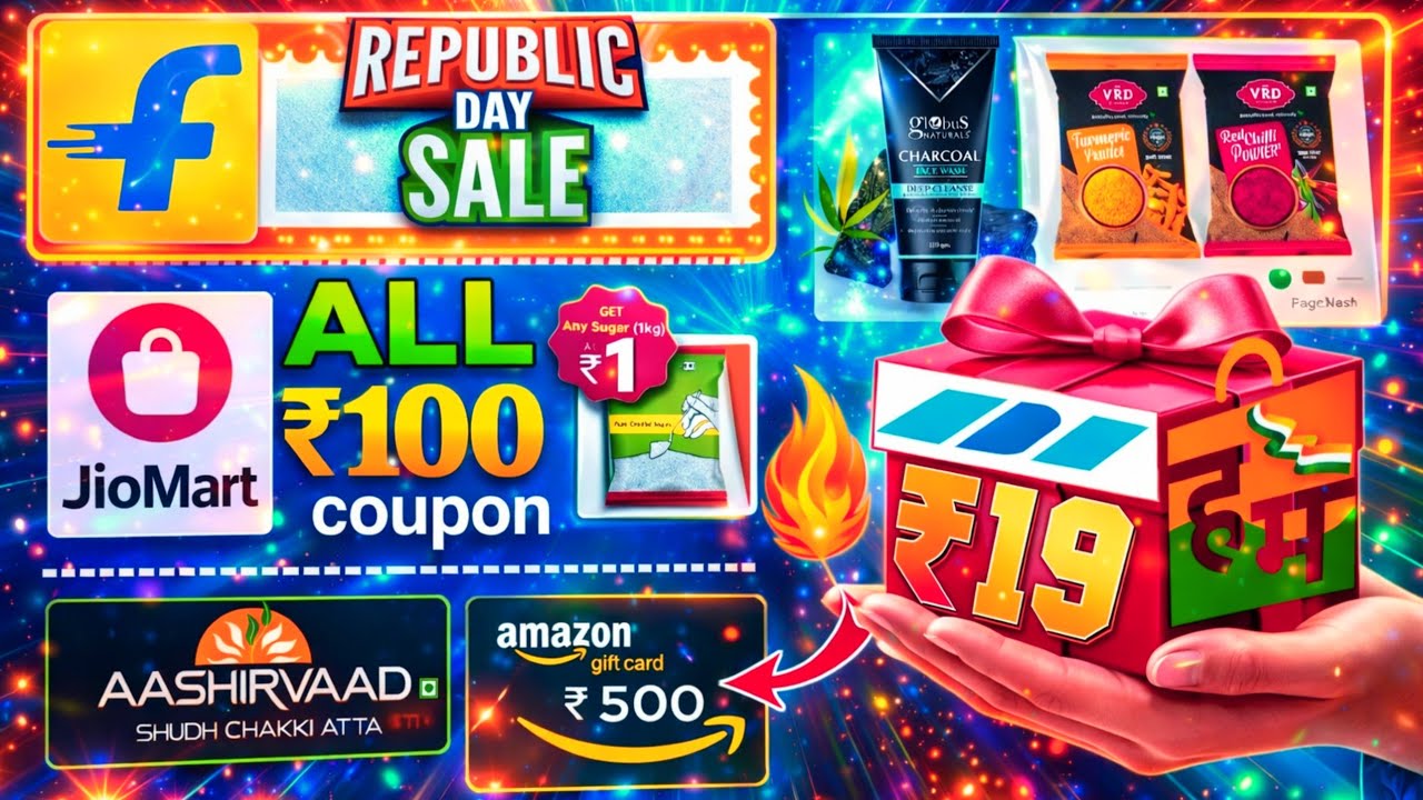 Jiomart ₹100 coupon code today 🔥 New ₹9 Shopping App | Ashirvaad ₹500 Voucher Trick | Flipkart offer