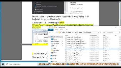 Fix Firefox showing wrong or no bookmark favicon on Windows 10
