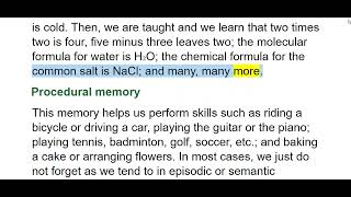 GRADE 11, UNIT 3, MEMORY
