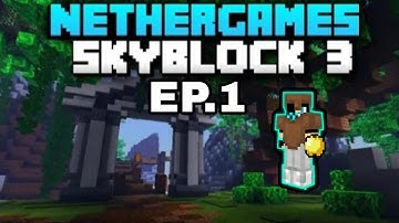 Nethergames skyblock Ep1 making mob farm