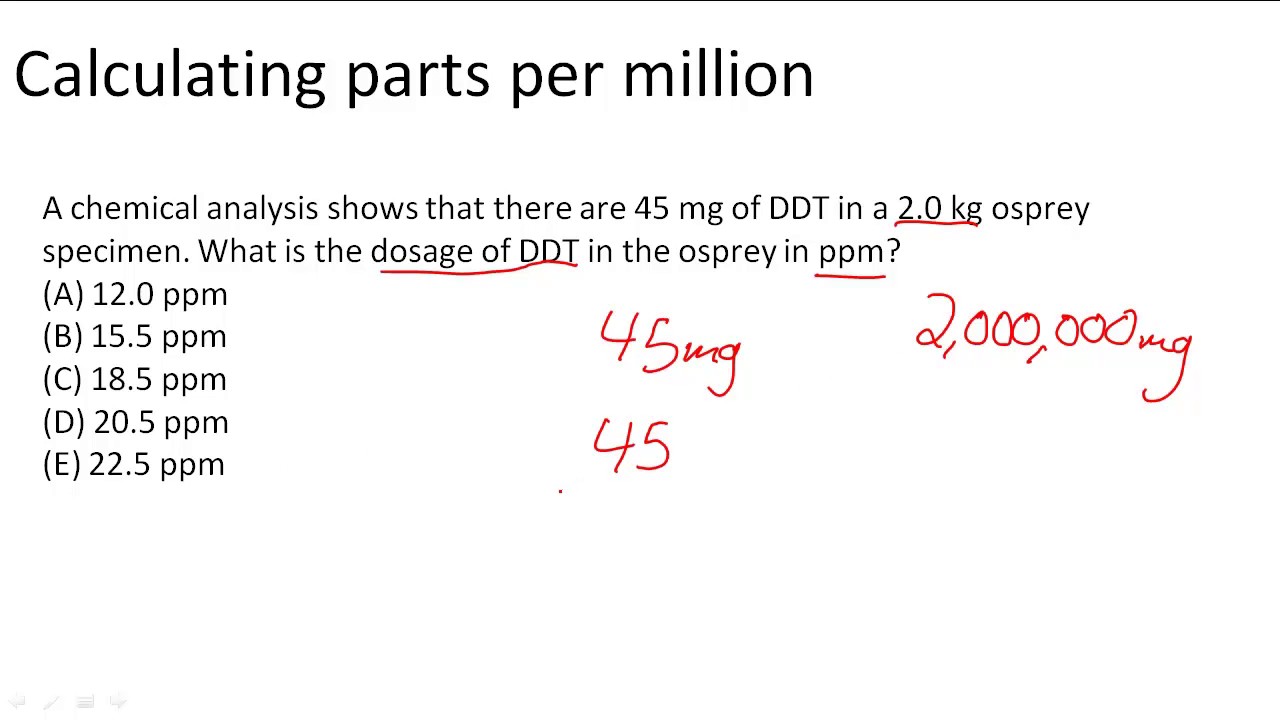 problem solving parts per million