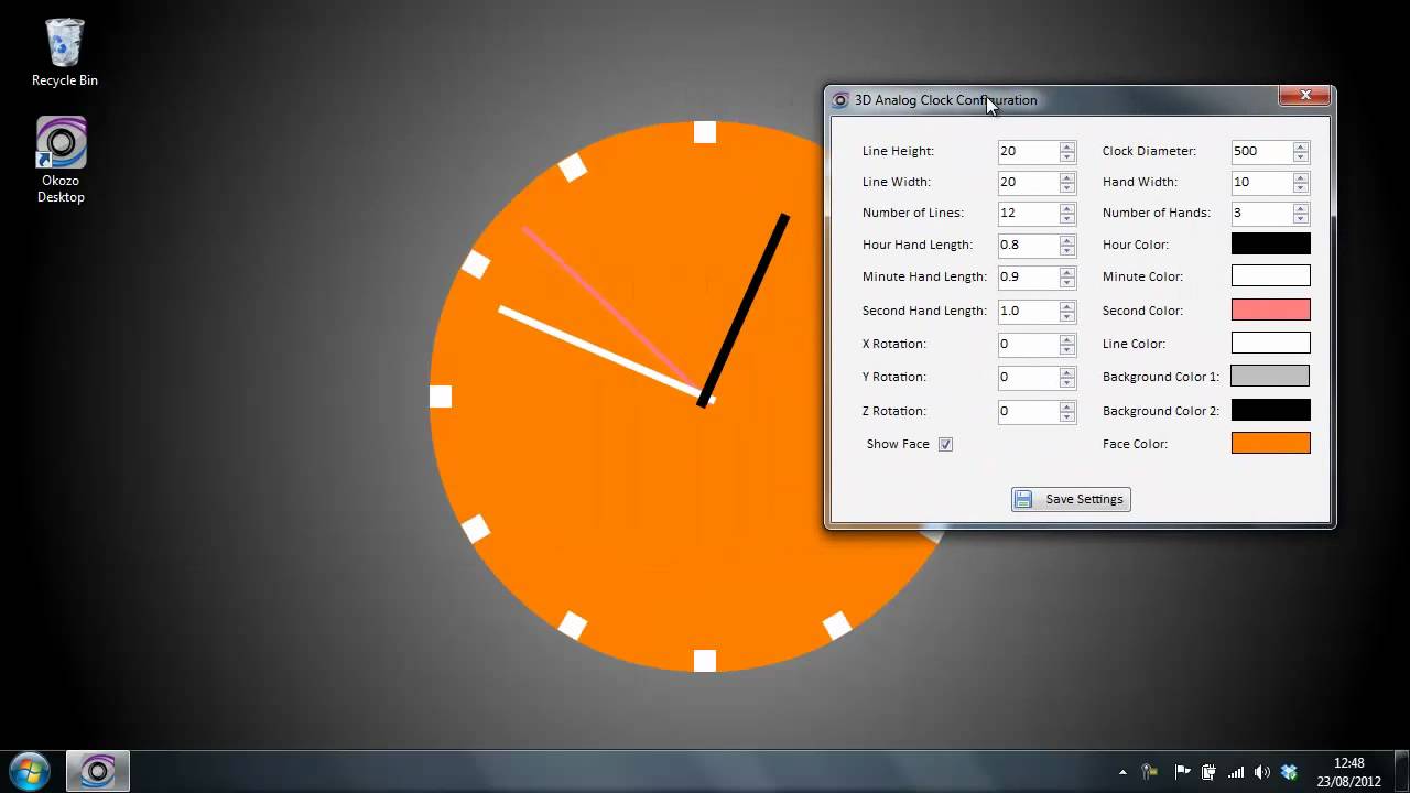 3d analog clock desktop wallpaper youtube