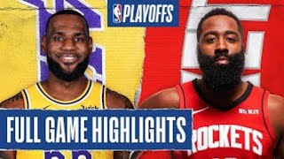 Los Angeles Lakers vs Houston Rockets   Full Game 4   Semifinals   NBA Playoffs 9 10 2020