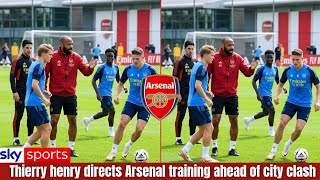 Henry Takes Over Arsenal Training Saka U0026 Timber Returns And Shines As Title Showdown Vs Man City