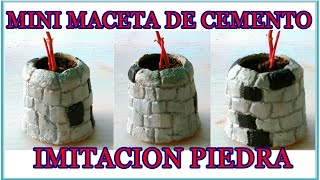 MINI MACETA DE CEMENTO (imitación piedra) JLBRO.ARTS