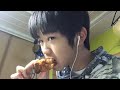 ASMR 咀嚼音 ケンタッキーの骨なしとオリジナル2個ずつとポテトLをドクターペッパーで流す Eating KFC 音フェチ 飯テロ？