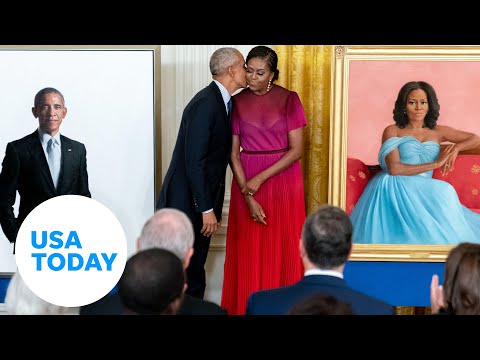 Barack and Michelle Obama return to White House for portrait unveiling |USA TODAY