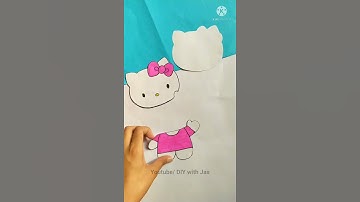 DIY Hello Kitty mini notebook/hello kitty paper crafts | #shorts
