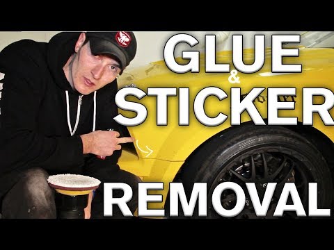 How to remove sticker glue from car paint 