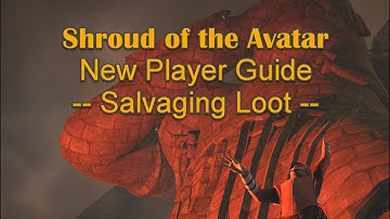 Shroud of the Avatar - New Player Guide - Salvaging you Loot
