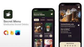 Secret Menu - Starbucks Secret Drinks 2022 | SwiftUI Source Code | iOS App Templates - Xcode Project screenshot 1