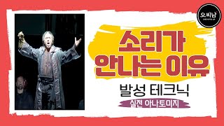 [발성 테크닉] 소리가 안나는 이유 - 실전 아나토미지