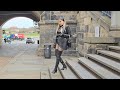 4k Granate Travelling sightseeing #Dresden, #Germany, historic city centre, shorts, thigh high boots