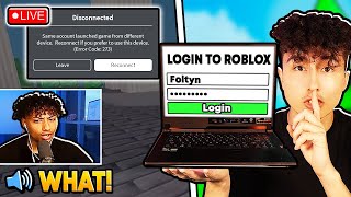 I Hacked His Account While He Was STREAMING...(Roblox BedWars)