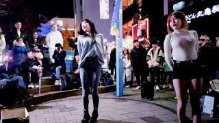 Clock, Seoyoung & Jieun. Imaginative What Cover Hongdae Street.