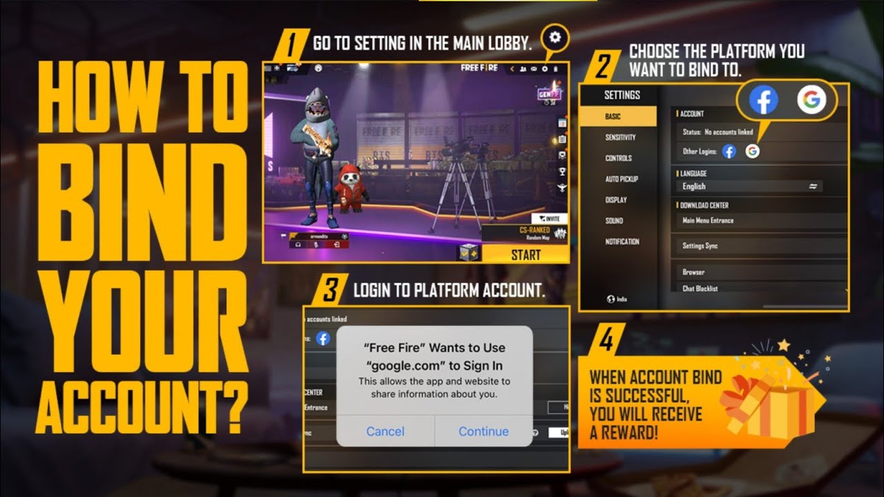 How to create a Free Fire account