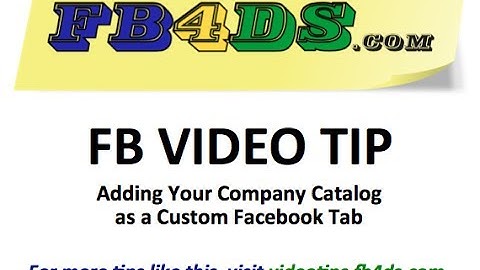 Create a Custom Catalog Facebook Tab