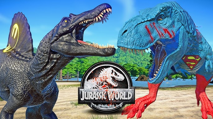 Dinossauro Rex Batman vs Carnotauro Rosa vs Kentrossauro Roxo 🌎 Jurassic  World Evolution 