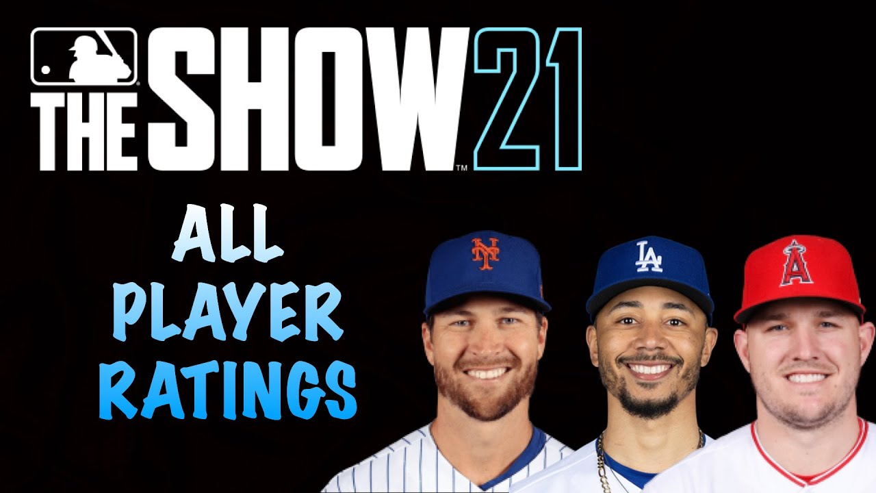 MLB The Show 21 Player Ratings All 30 Teams' 40 Man Roster YouTube