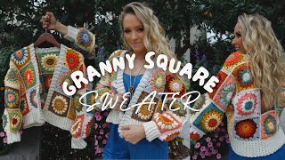 How to Crochet a Granny Square Sweater