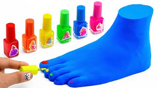 Satisfying Video l How to Make Rainbow Bathtubs into Mixing Slime with Glitter Pool Cutting ASMR