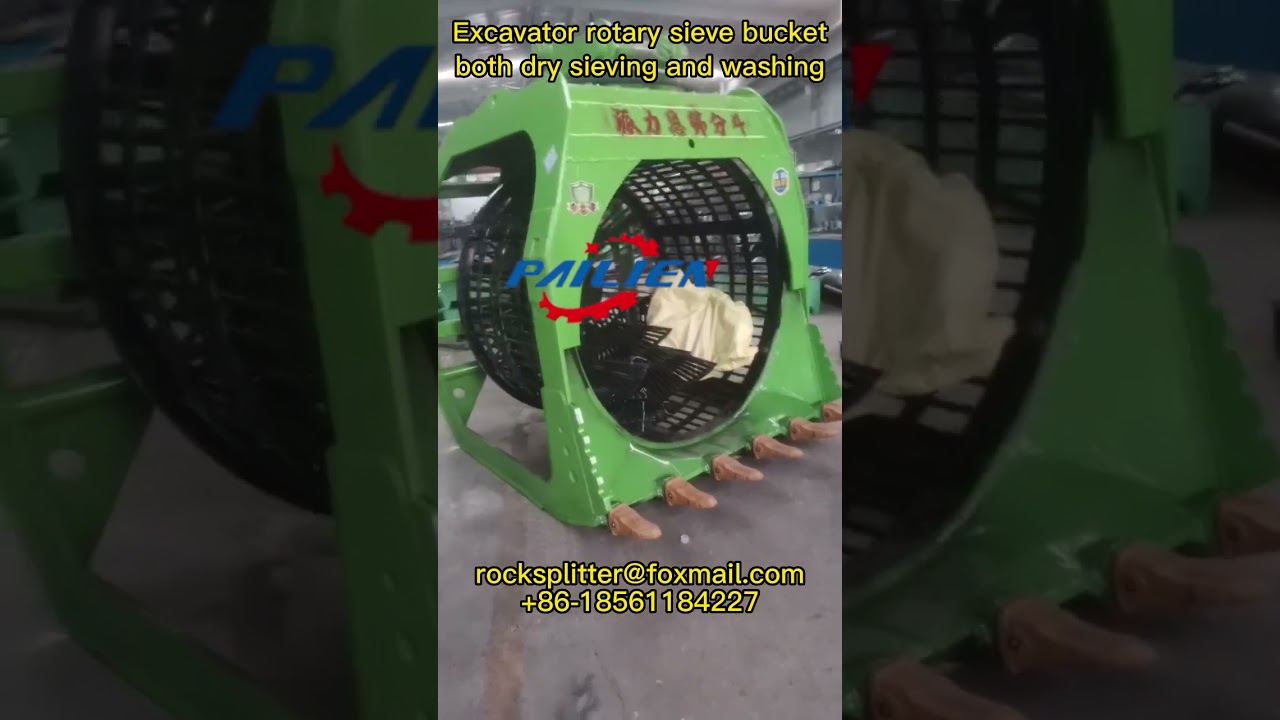 Rotary sieve bucket for 30tons excavator for delivery 