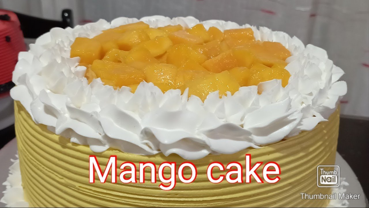 The most satisfying mango cake/Whippit frosting