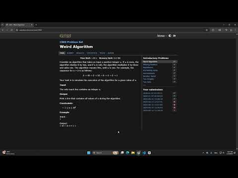 CSES|Introductory Problems|Weird Algorithm