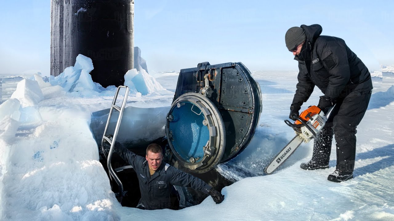 US Navy’s Special Technique to Rescue $2 Billion Submarine Stuck in Ice