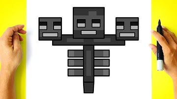 Como DESENHAR o WITHER - Cómo DIBUJAR a WITHER - How to DRAW MINECRAFT Characters