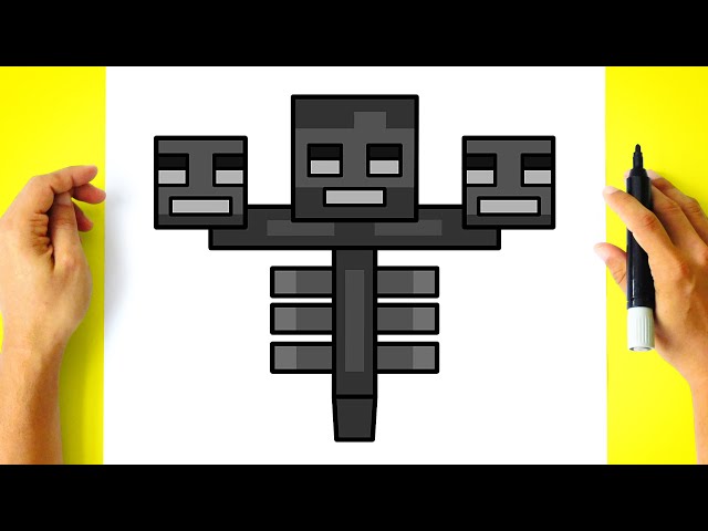 Como DESENHAR o WITHER MINECRAFT - Como DIBUJAR a WITHER MINECRAFT - How to  DRAW WITHER MINECRAFT 