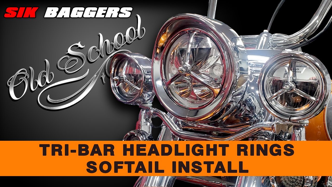 Additional headlight bar & flashing bullet Harley davidson & custom  motorcycle