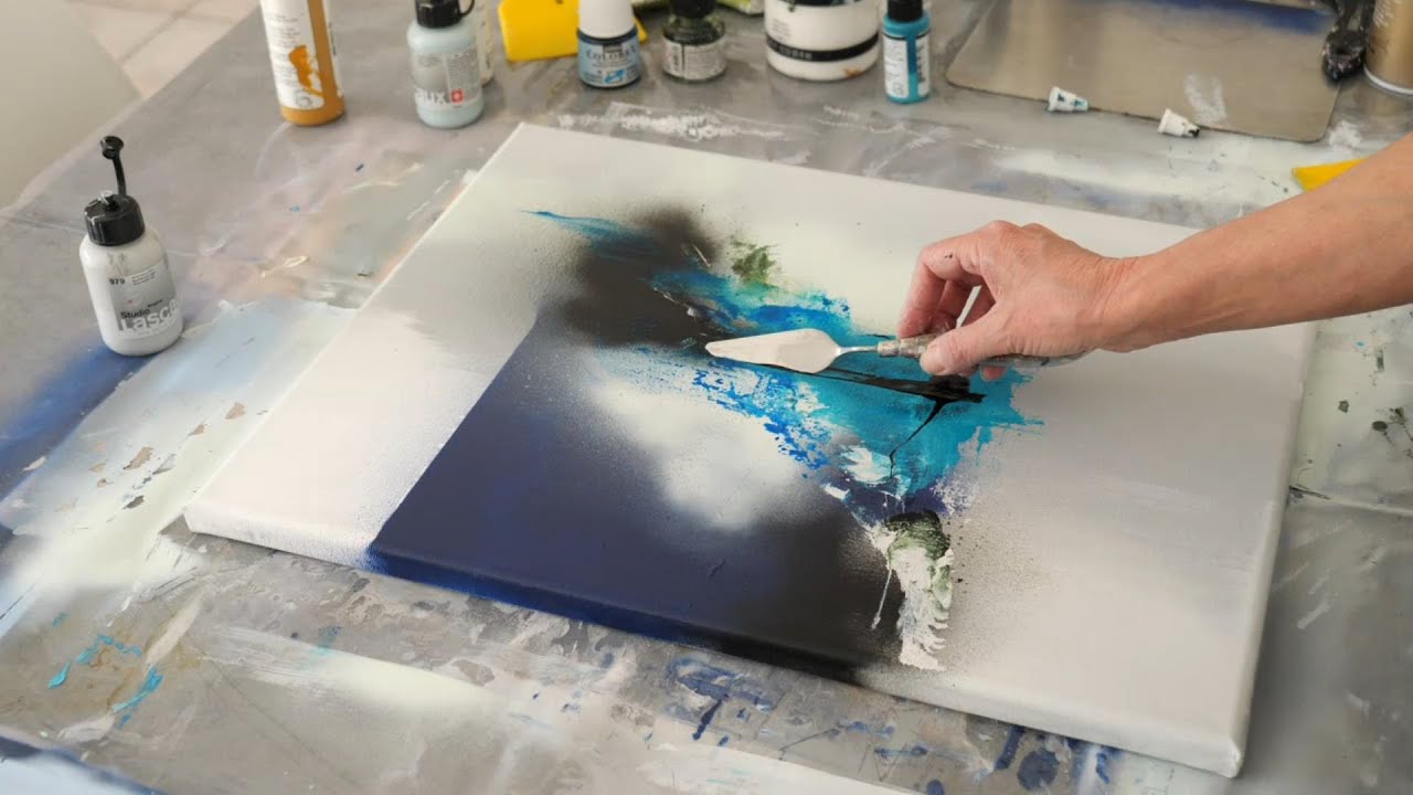 Abstrakte malerei/ How to paint/Demo Peinture abstraite/Abstract art ...