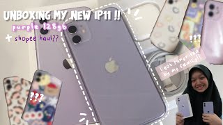 Unboxing my new iPhone 11 | purple + 128gb | Malaysia 2021 | I got this as my SPM gift!!